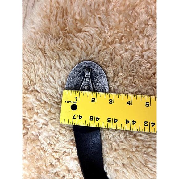 Lee Cowboy Brown Leather Belt With Oval Metal Buckle Made In Italy - Picture 14 of 16